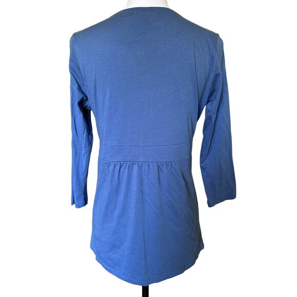 Boden Empire Waist Blue top sz 12 -‎ runs small - Picture 2 of 8